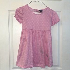 Pink picapino polka dot dress